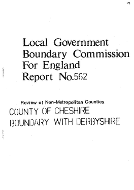 Cheshire Boundary with Derbyshire Local Governmeut