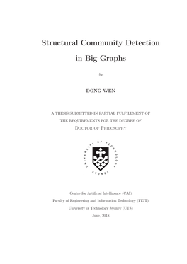 Structural Community Detection in Big Graphs