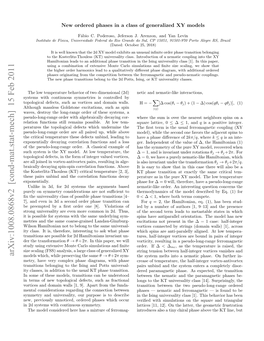 Arxiv:1008.0868V2 [Cond-Mat.Stat-Mech] 15 Feb 2011 N2 Ytm Ihcniuu Symmetry