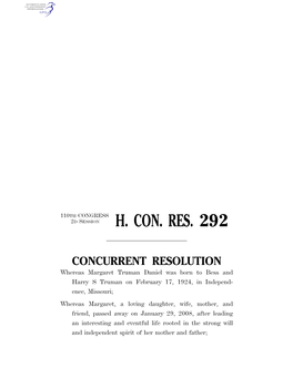 H. Con. Res. 292