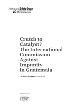 The International Commission Against Impunity in Guatemala (CICIG)