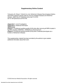 Association Between Genetic Traits for Immune-Mediated Diseases and Alzheimer Disease