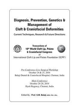 Diagnosis, Prevention, Genetics & Management of Cleft & Craniofacial