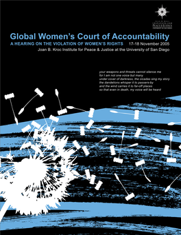 Global W Omen's Court of Accountability Joan B. Kroc Institute