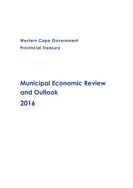 Municipal Economic Review and Outlook 2016