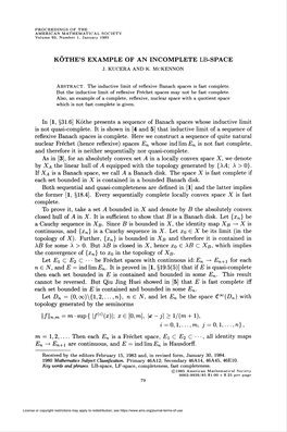 Köthe's Example of an Incomplete Lb-Space J