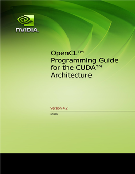 NVIDIA CUDA Programming Guide