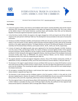 International Trade in Goods in Latin America and the Caribbean