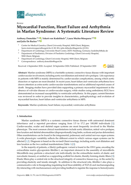 Myocardial Function, Heart Failure and Arrhythmia in Marfan Syndrome: a Systematic Literature Review