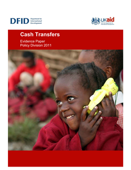 Cash Transfers Evidence Paper