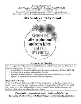 The Fourteenth Sunday After Pentecost