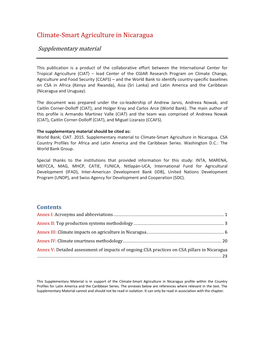 Climate-Smart Agriculture in Nicaragua