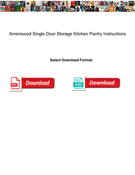 Ameriwood Single Door Storage Kitchen Pantry Instructions