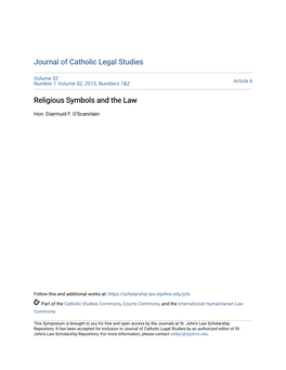 Religious Symbols and the Law