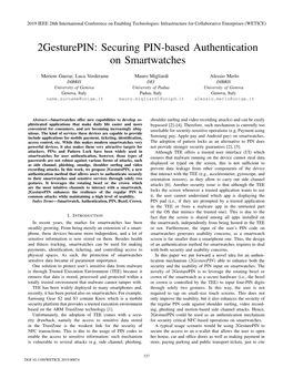 2Gesturepin: Securing PIN-Based Authentication on Smartwatches