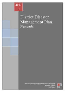 District Disaster Management Plan, Nuapada District 2018