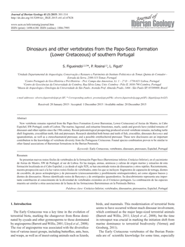 Dinosaurs and Other Vertebrates from the Papo-Seco Formation (Lower Cretaceous) of Southern Portugal