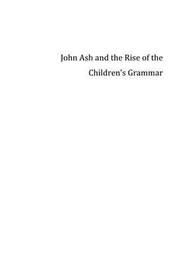 John Ash and the Rise of the Children's Grammar