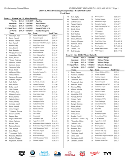 USA Swimming-National Meets HY-TEK's MEET MANAGER 7.0 - 10:51 AM 8/1/2017 Page 1 2017 U.S