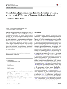 Macrobotanical Remains and Shell-Midden Formation Processes, Are They Related? the Case of Poças De São Bento (Portugal)