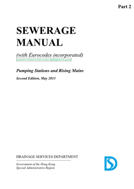 Sewerage Manual Part 1) Should Be Adopted