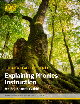 Explaining Phonics Instruction: an Educator's Guide