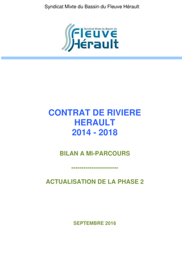 Contrat De Riviere Herault 2014