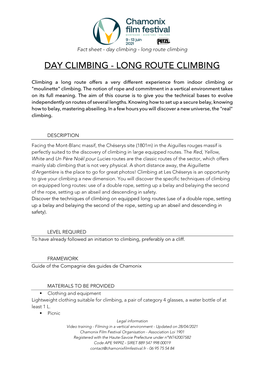 Day Climbing - Long Route Climbing