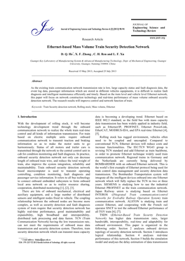 Ethernet-Based Mass Volume Train Security Detection Network