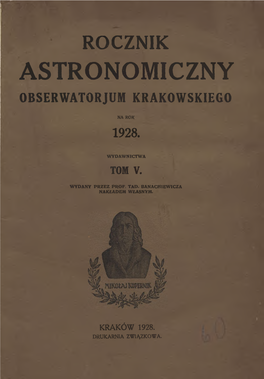 Astronomiczny Obserwatorjum Krakowskiego