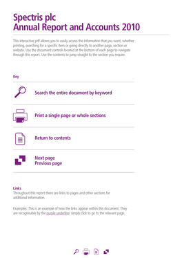 Spectris Plc Annual Report and Accounts 2010