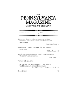 Pennsylvania Magazine of History and Biography