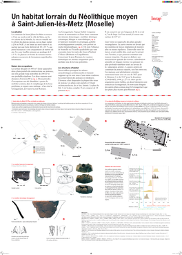 Un Habitat Lorrain Du Néolithique Moyen À Saint-Julien-Lès-Metz (Moselle)