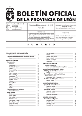 Boletín Oficial De La Provincia De León