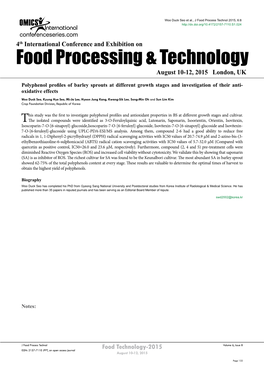 Food Processing & Technology