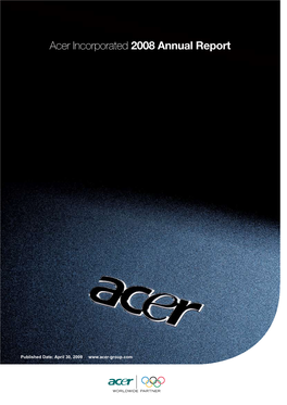 Acer Incorporated 2008 Annual Report
