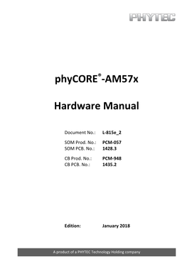 Phycore®-Am57x Hardware Manual
