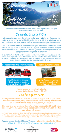 Carte D Hôte Guest Card