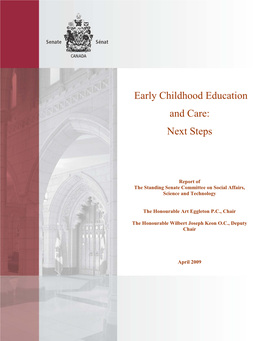 Early Childhood Education and Care: Next Steps