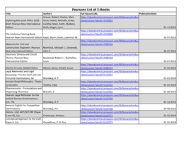 Pearsons List of E-Books