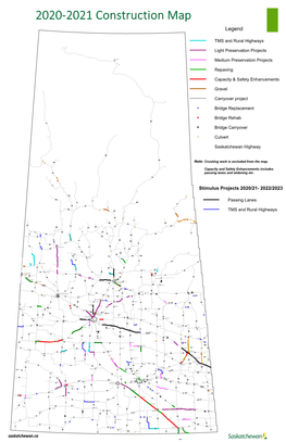 2020‐2021 Construction Map Legend