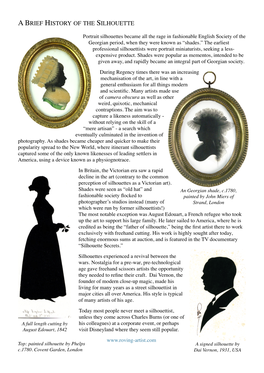 A Brief History of the Silhouette