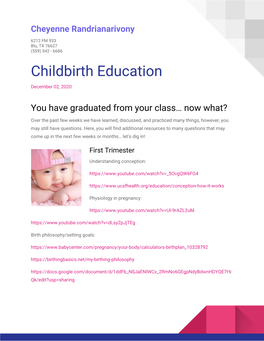 Childbirth Education