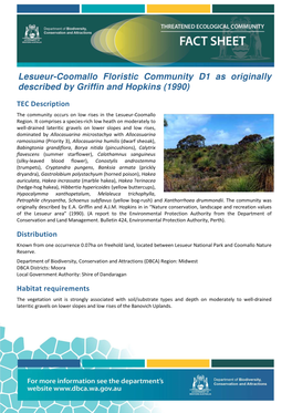 Leseuer Coomallo Floristic Community D1217 KB