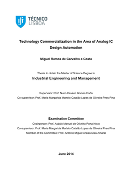 Technology Commercialization in the Area of Analog IC Design Automation