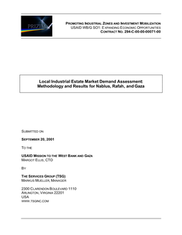 Methodology and Results for Nablus, Rafah, and Gaza