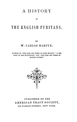 A History of the English Puritans