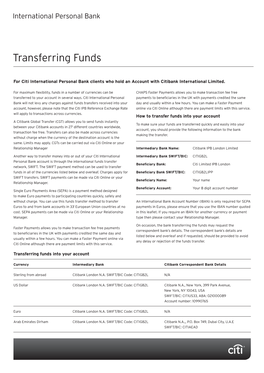 Transferring Funds