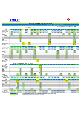 Orario Feriale Estivo Dei Treni