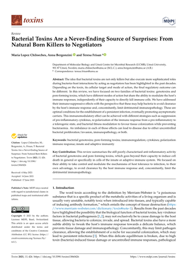 Bacterial Toxins Are a Never-Ending Source of Surprises: from Natural Born Killers to Negotiators